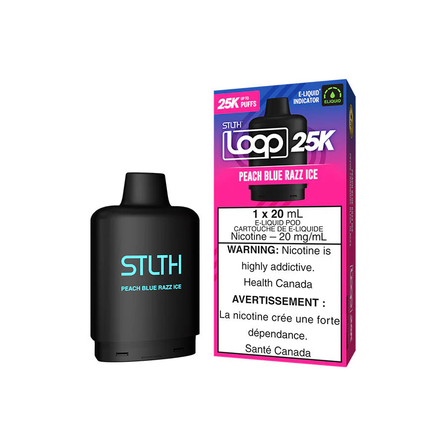 STLTH Loop pods 25k Peach Blue Razz ice (Provincial Tax)