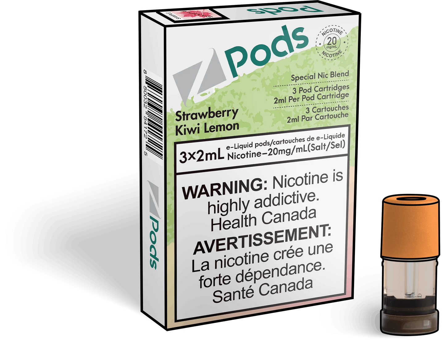 Zpods 2% Strawberry kiwi lemon (Provincial Tax)