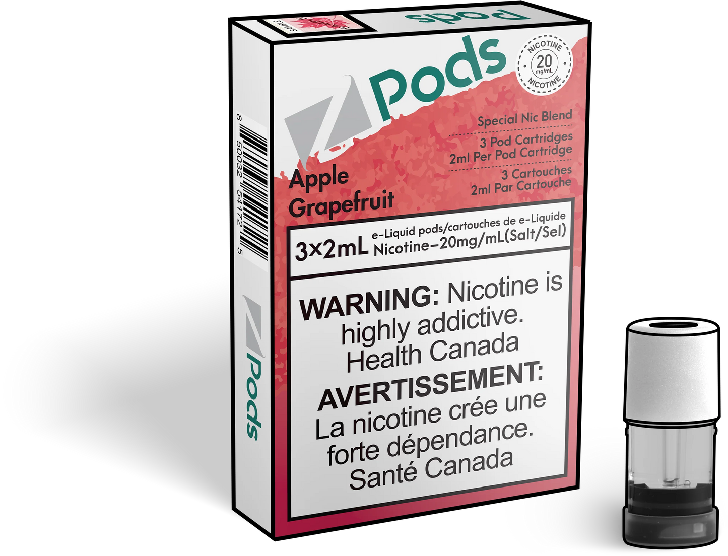Zpods 2% Apple grapefruit (Provincial Tax)