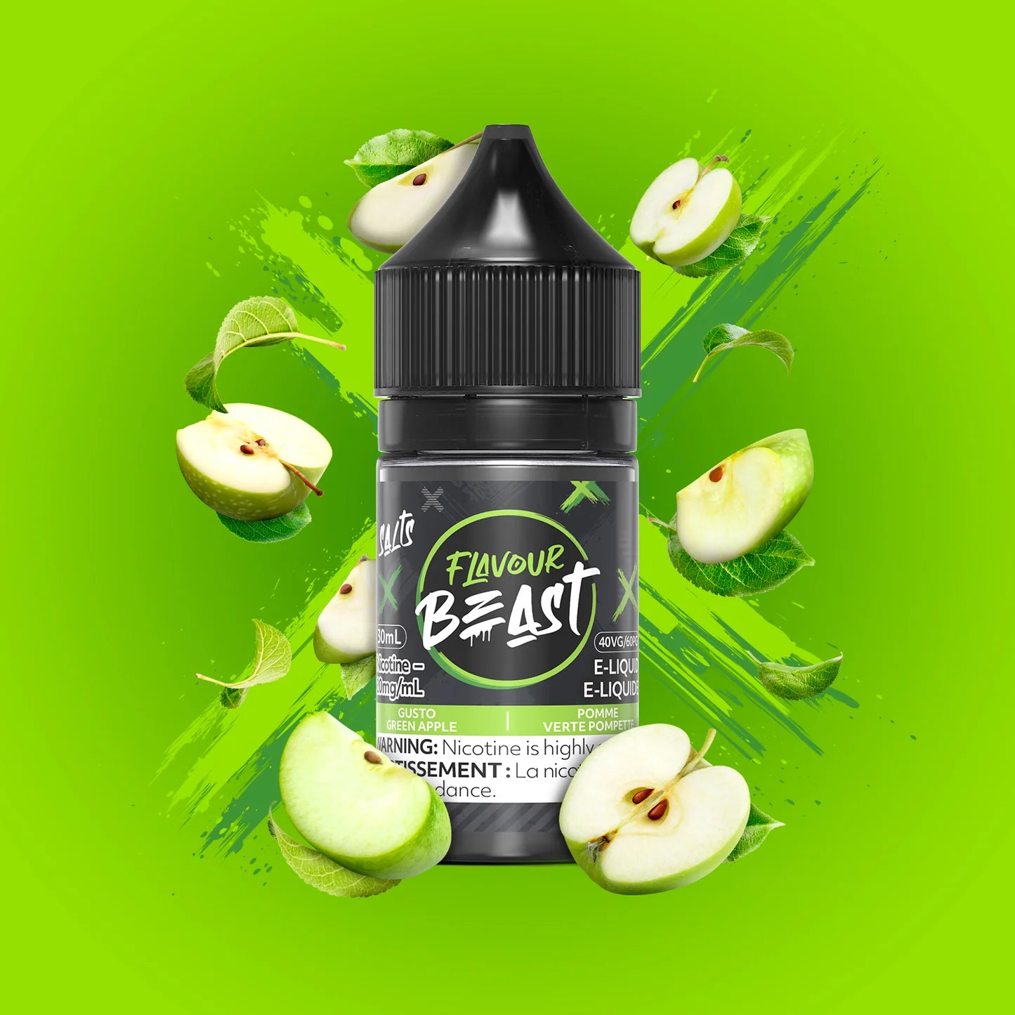 Flavour beast eliquid gusto green apple(20mg/30ml) (provincial tax)