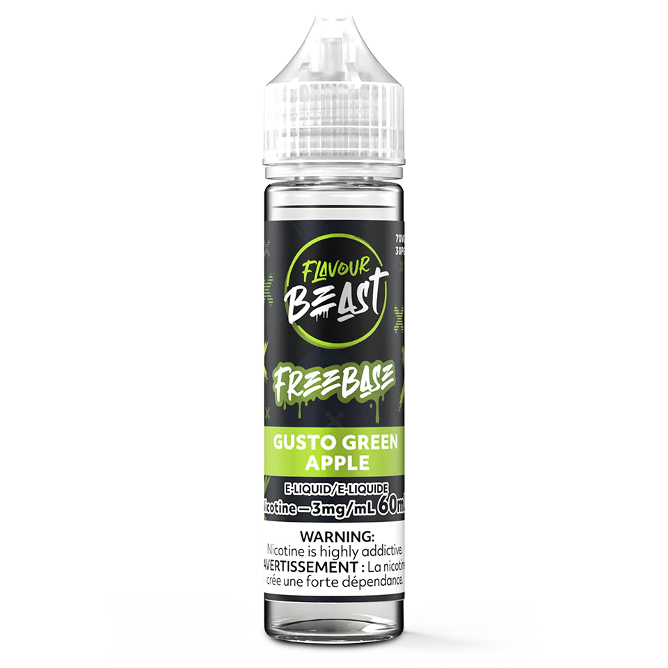 Flavour beast eliquid 3mg 60ml Gusto green apple*