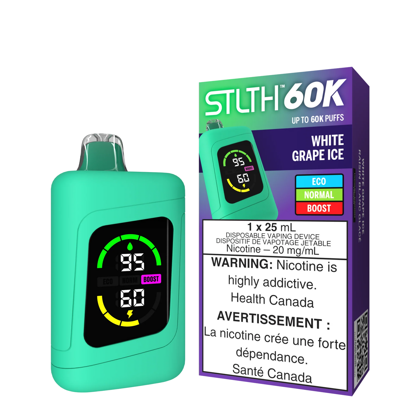 Stlth 60000 White Grape Ice (Provincial Tax)