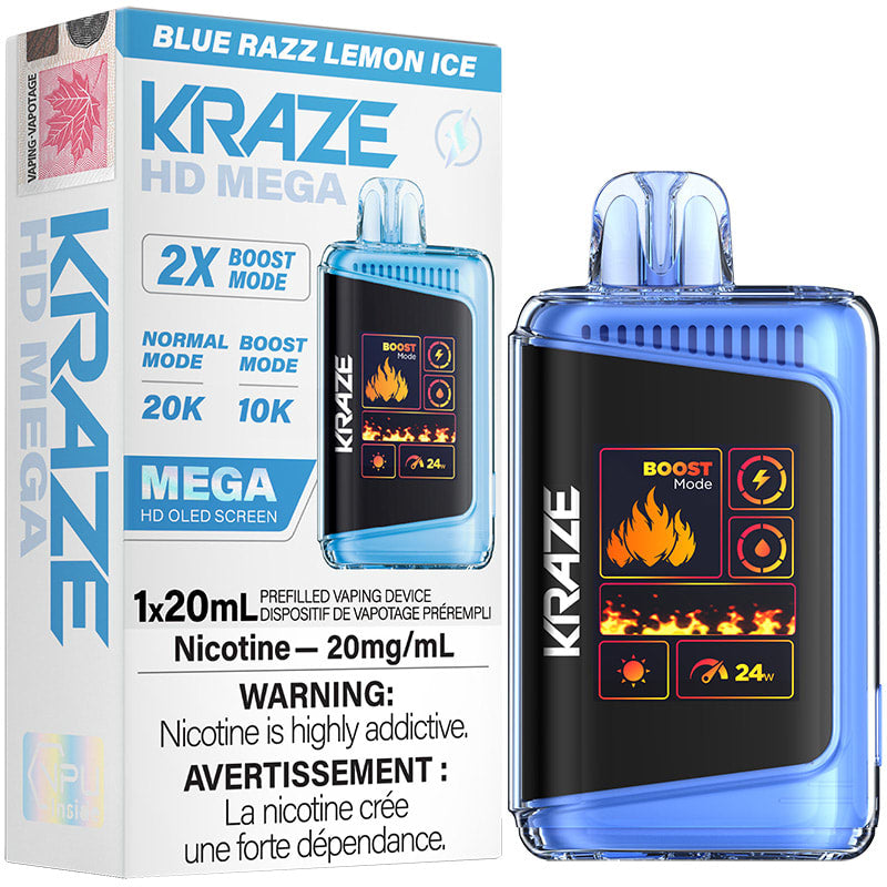 Kraze hd 20k blue razz lemon ice *
