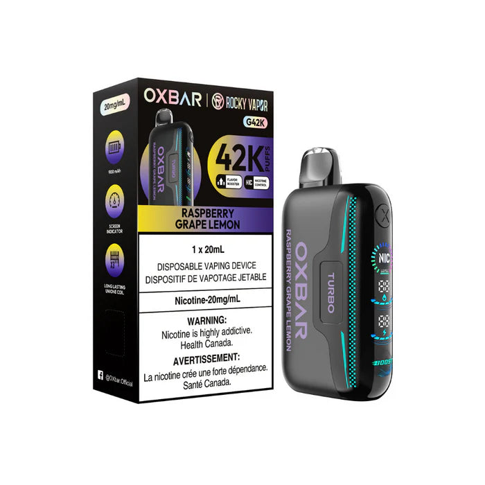Oxbar 42k Raspberry grape lemon (Provincial tax)