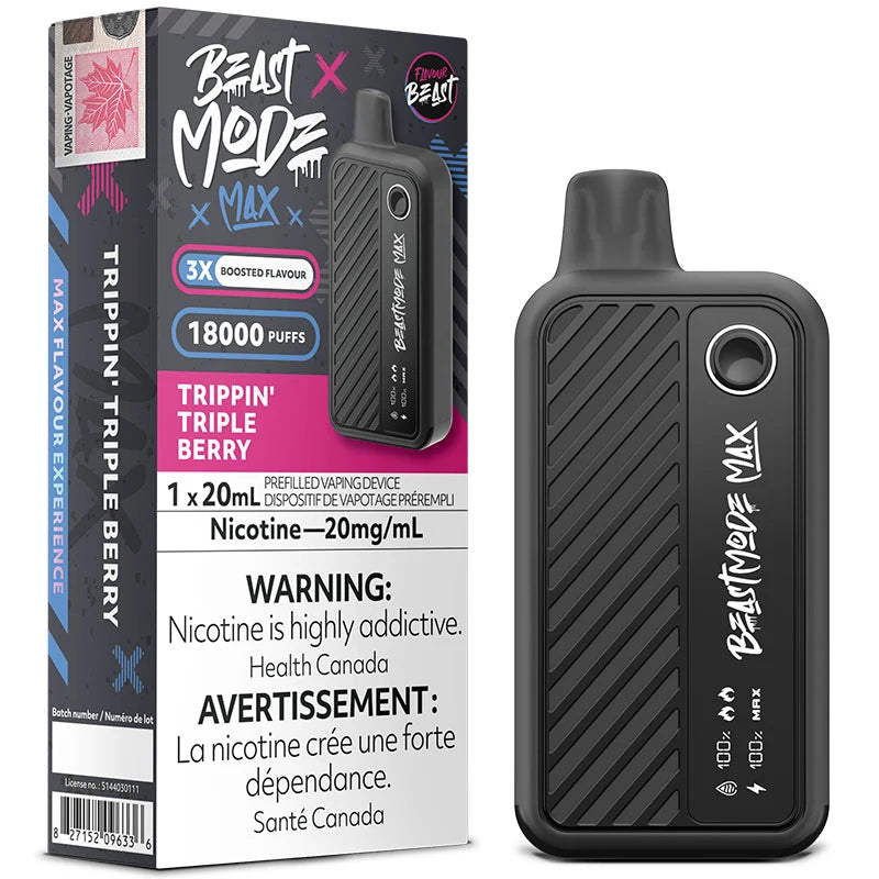 Flavour Beast - Beast Mode Max trippin’ triple Berry 18k (provincial tax)