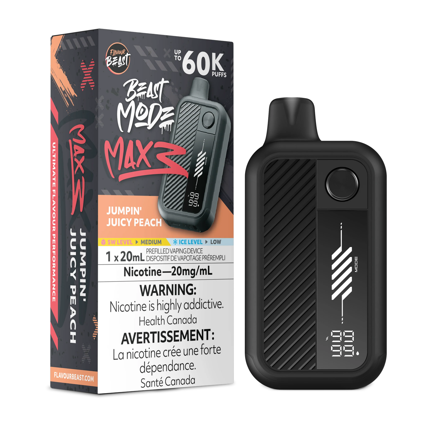 Flavour Beast Max 3 60k Jumpin Juicy Peach (Provincial)