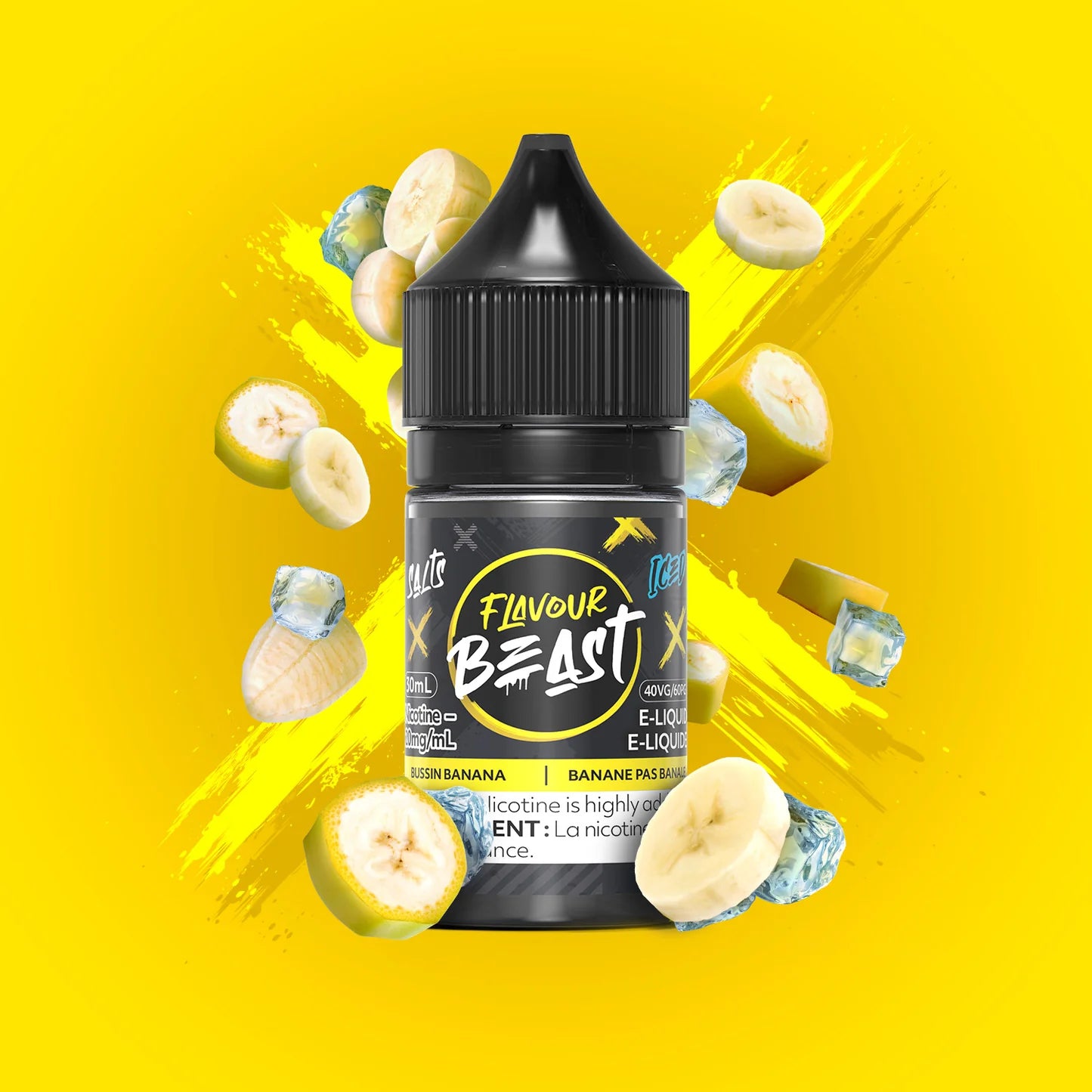 Flavour beast eliquid Bussin Banana iced(20mg/30ml) (provincial tax)