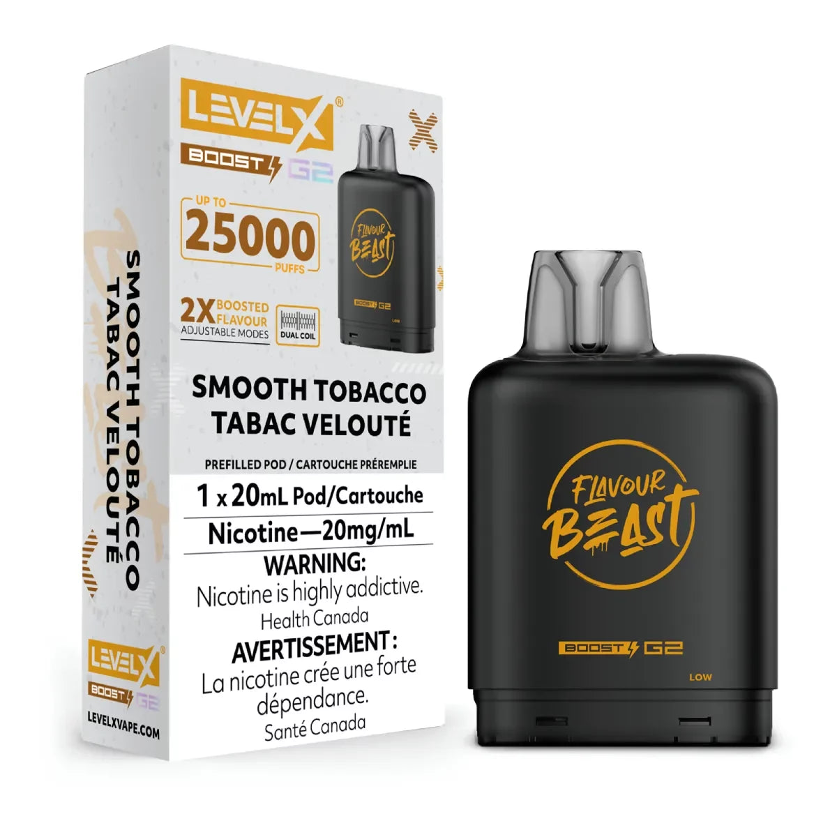 Level x 25000 smooth tobacco*
