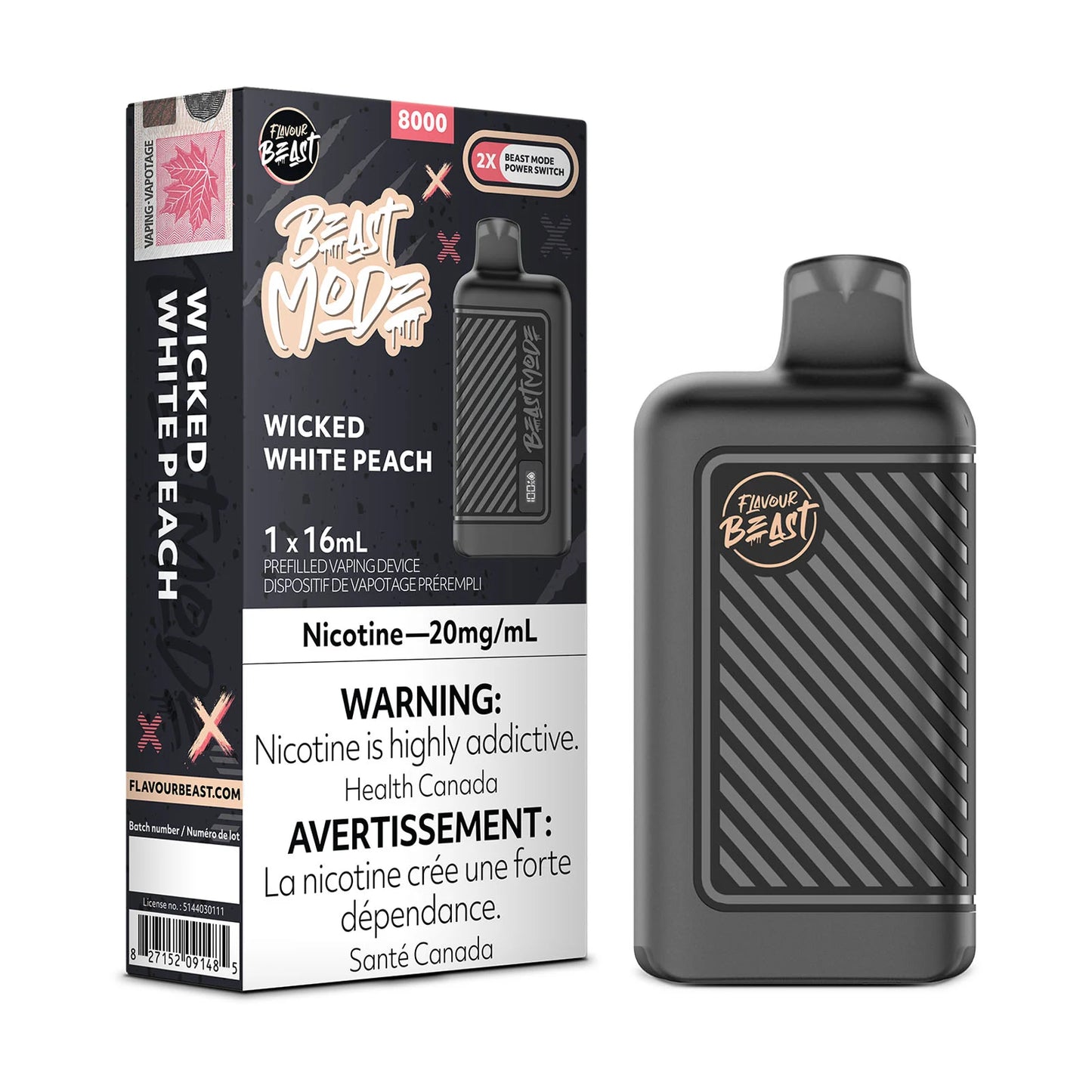 Flavour beast 8k wicked white peach *