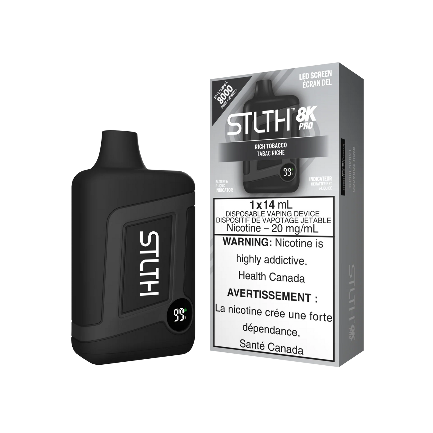 Stlth 8000 rich tobacco ( provincial tax)