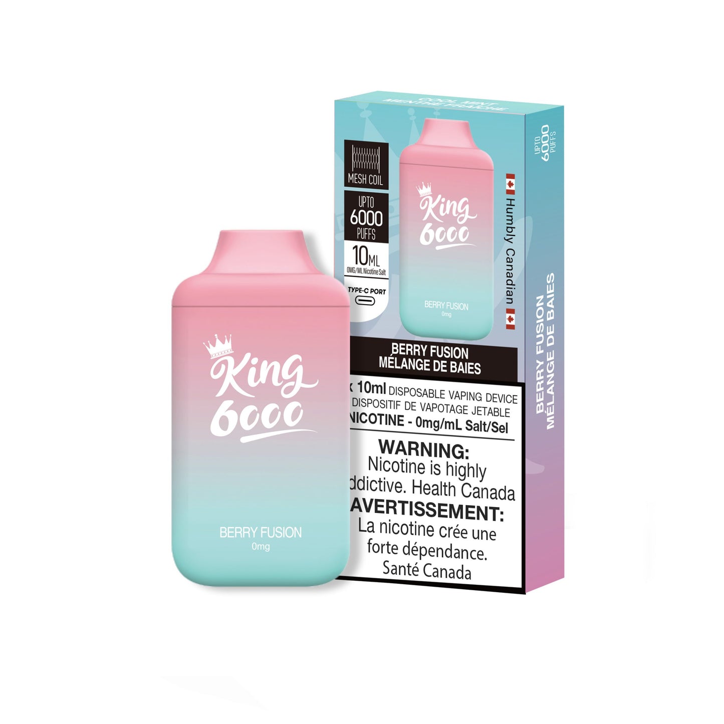 King 6000 0mg Berry fusion (provincial tax)
