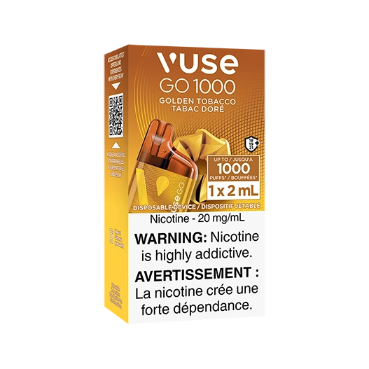 Vuse Go 1k Golden Tobacco (provincial tax)