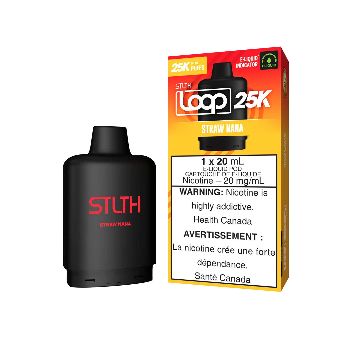 STLTH Loop pods 25k Straw Nana (provincial tax)