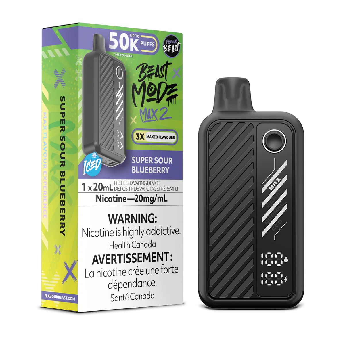 Flavour Beast Max 2 50k super sour blueberry*