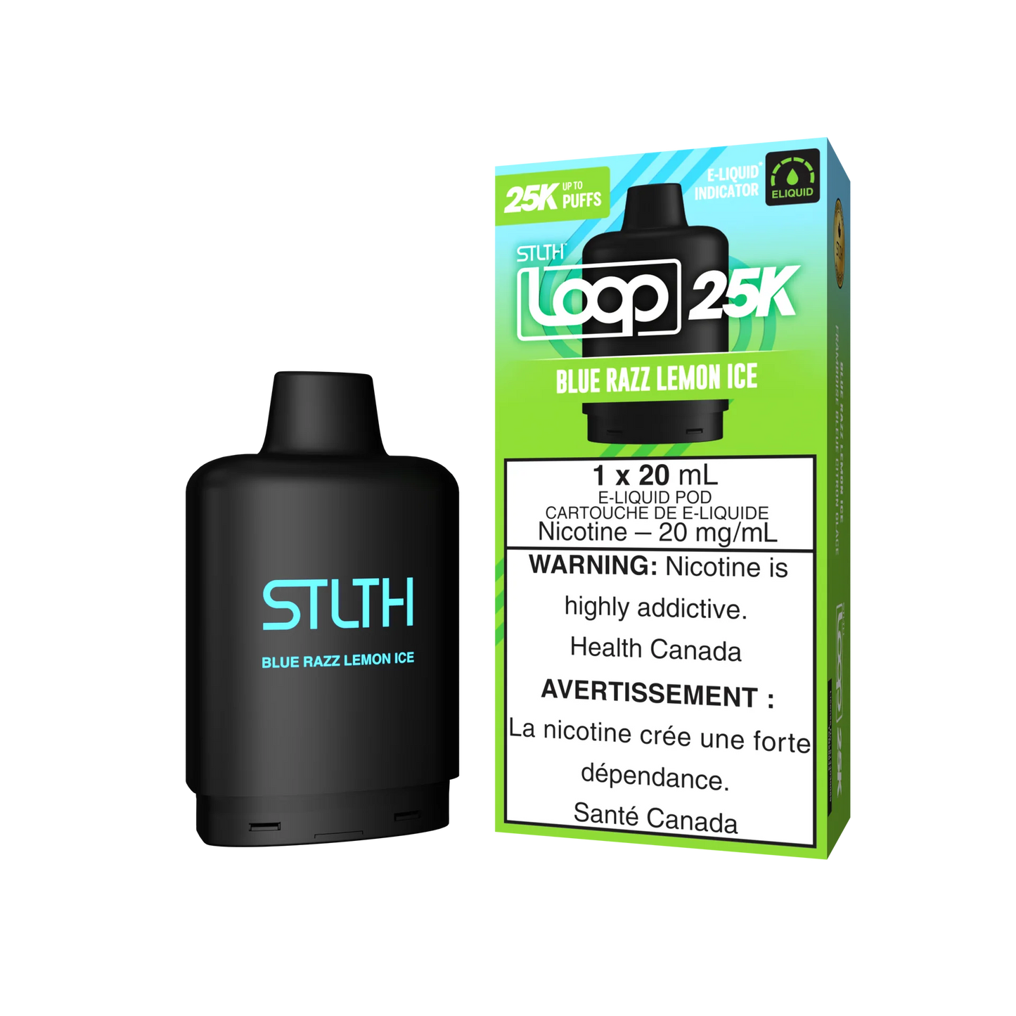 STLTH Loop pods 25k Blue Razz Lemon Ice (Provincial)
