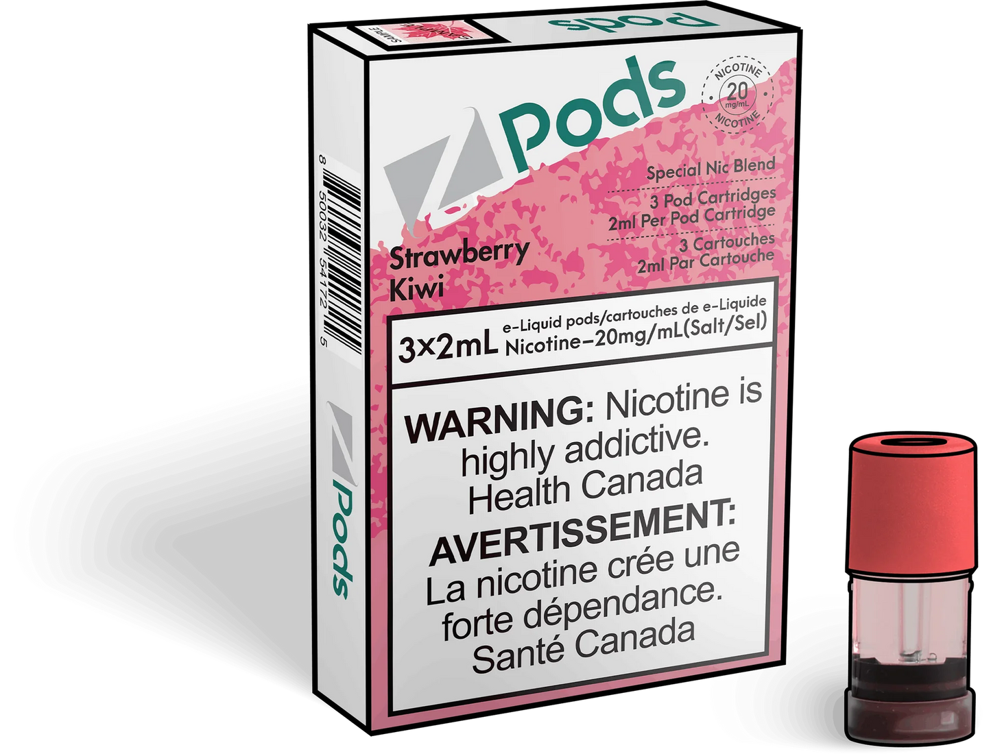 Zpods 2% Strawberry kiwi (Provincial Tax)