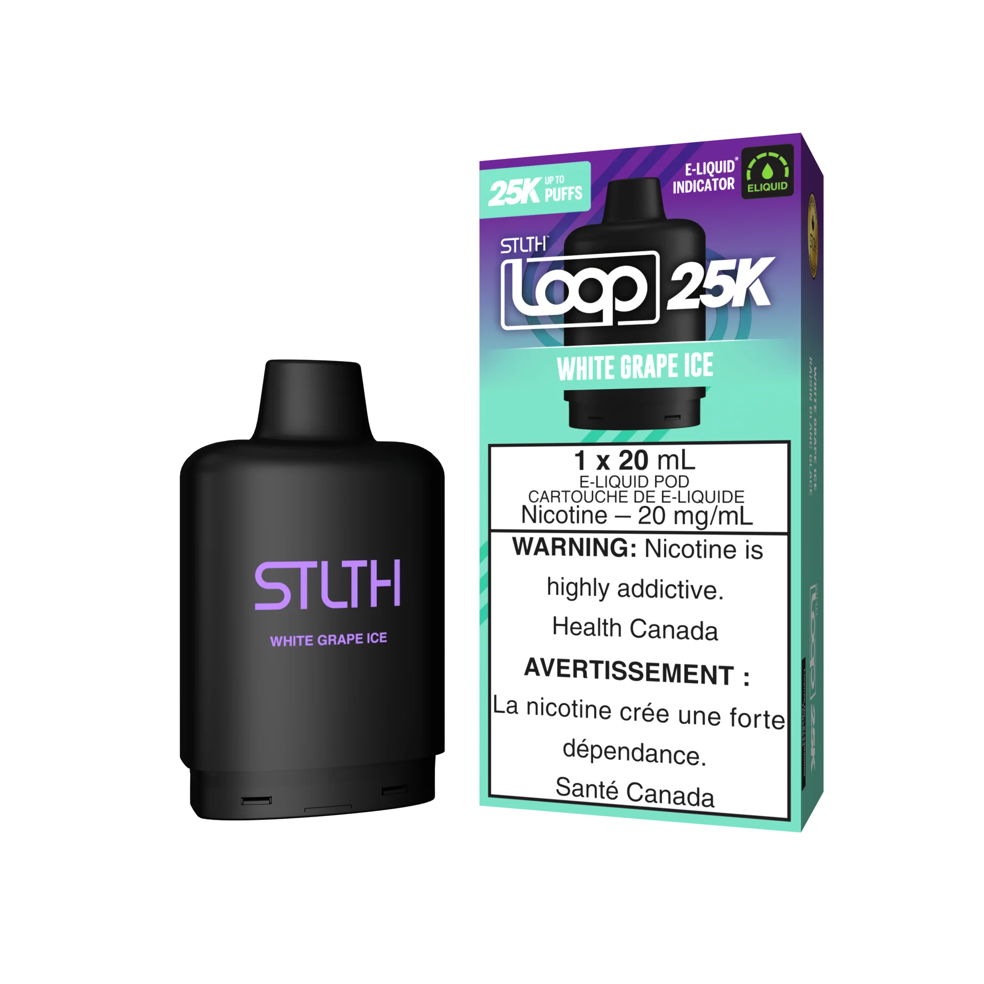 STLTH Loop pods 25k White Grape ice(provincial tax) vapeworldbloor STLTH Loop pods 25k White Grape ice(provincial tax) vapeworldbloor