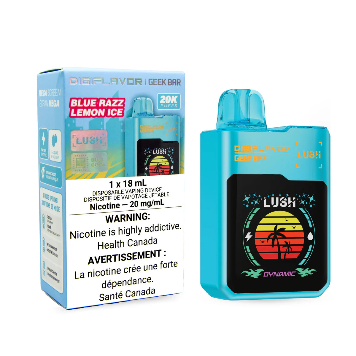 Geek bar 20k Blue Razz Lemon Ice ( Provincial Tax)