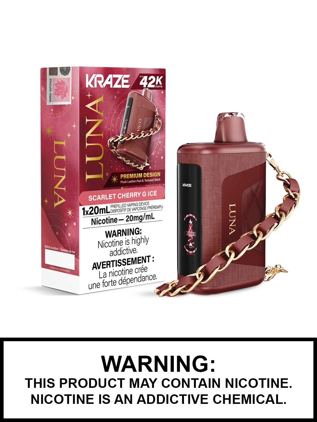 Kraze Luna 42k Scarlet cherry G ice(Provincial Tax)