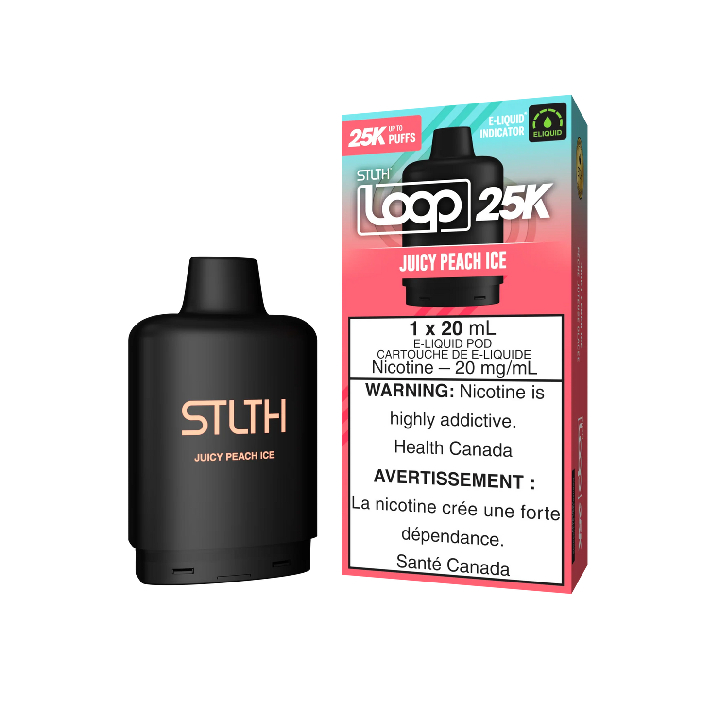 STLTH Loop pods 25k Juicy Peach Ice (provincial tax)