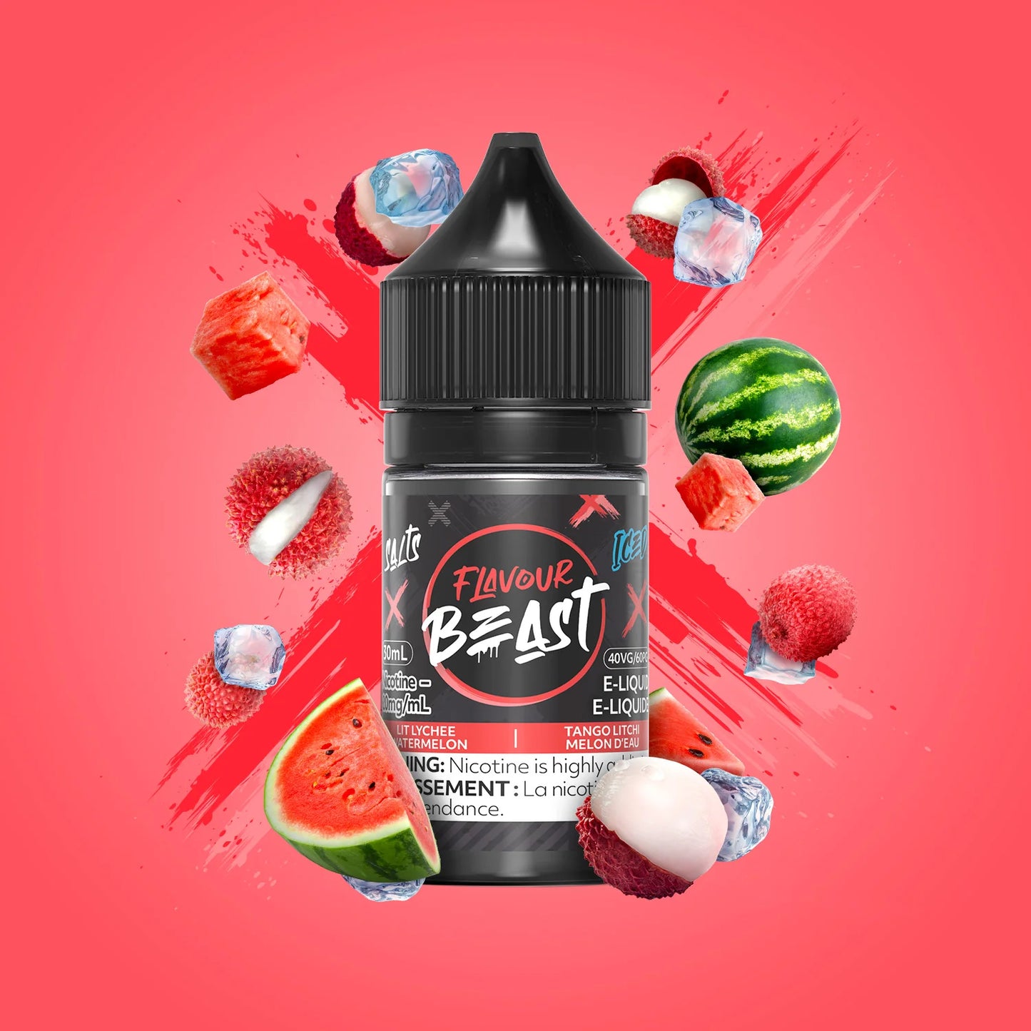 Flavour beast eliquid lit lychee watermelon 10mg *