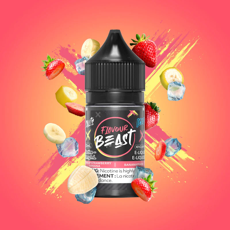 Flavour beast eliquid str8 up strawberry banana 20mg *