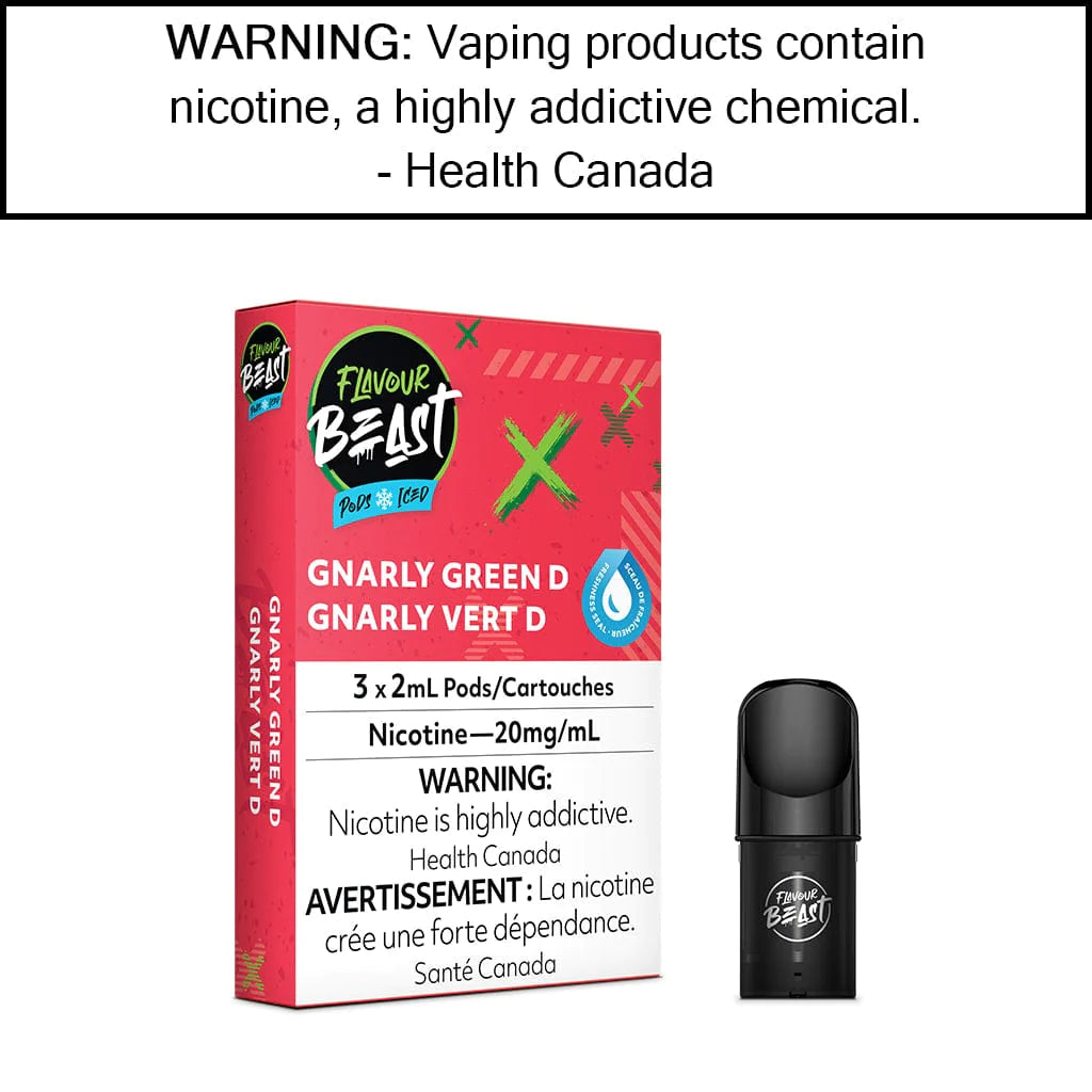 Flavour Beast Pods Gnarly Green D (3x2ml) (provincial tax)