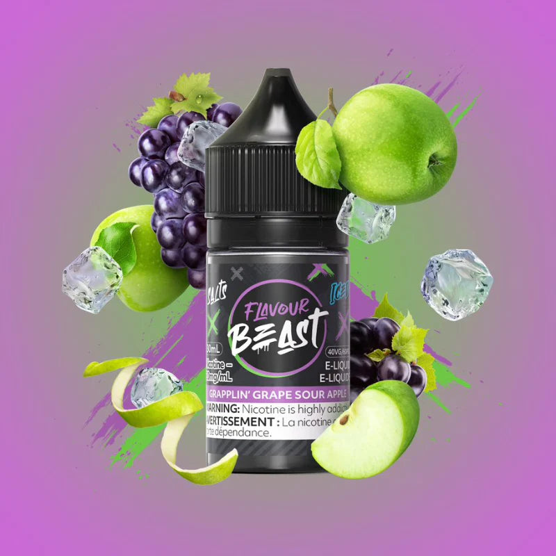 Flavour beast eliquid Grapplin Grape sour apple 10mg *