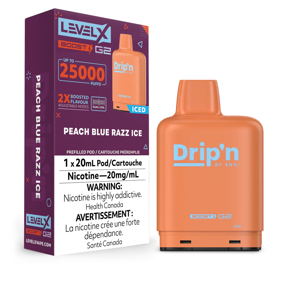Dripn level x 25000 peach blue razz ice*