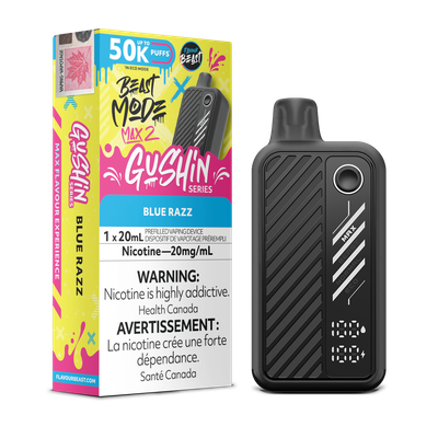 Flavour Beast Max 2 50k Gushin blue razz (provincial)