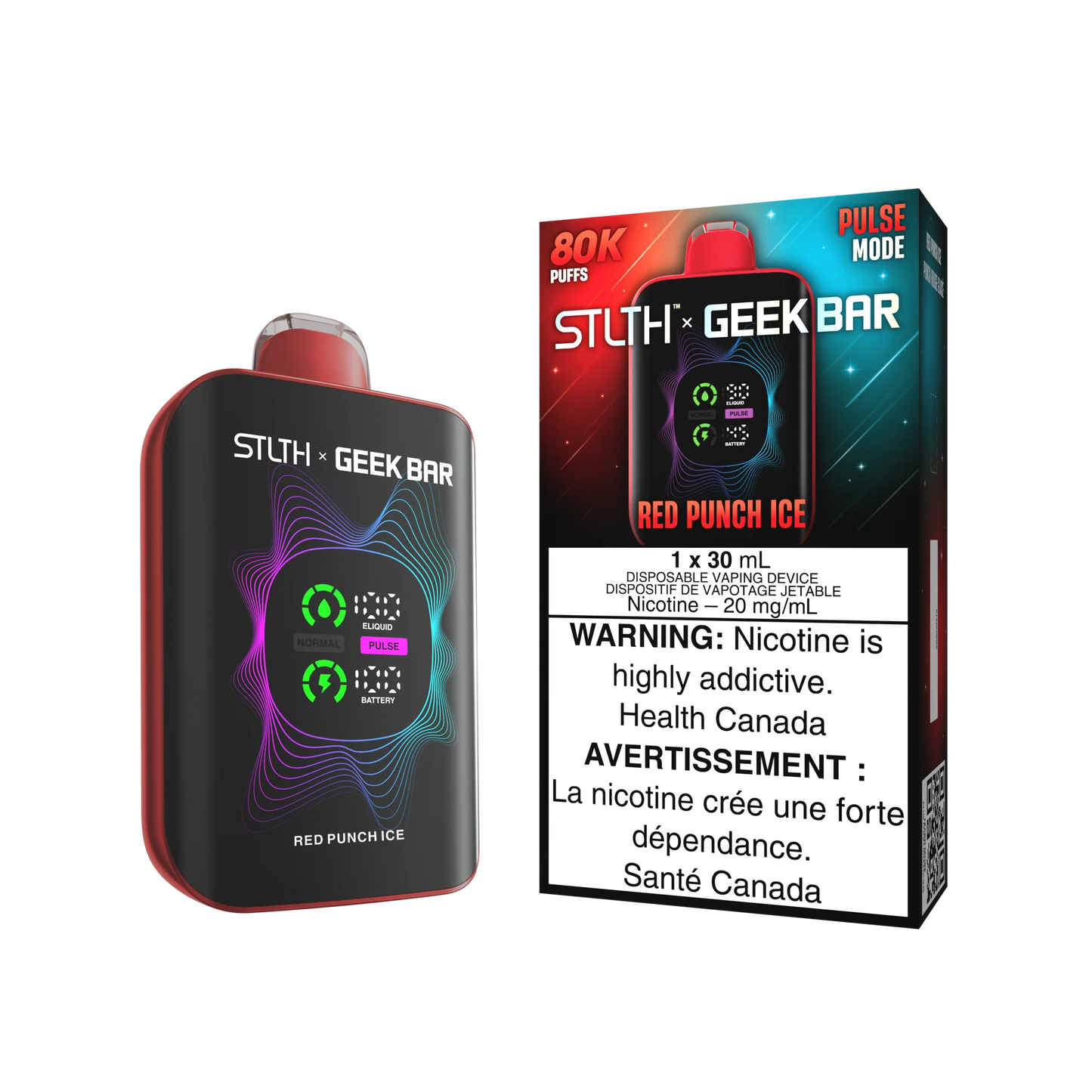 Stlth geek bar 80k red punch ice ( provincial)