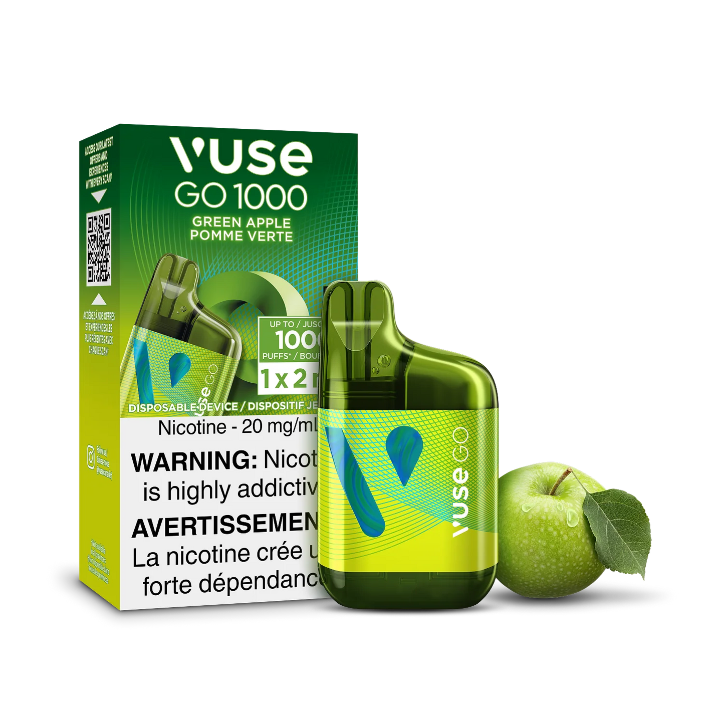 Vuse Go 1k Green apple (provincial tax)