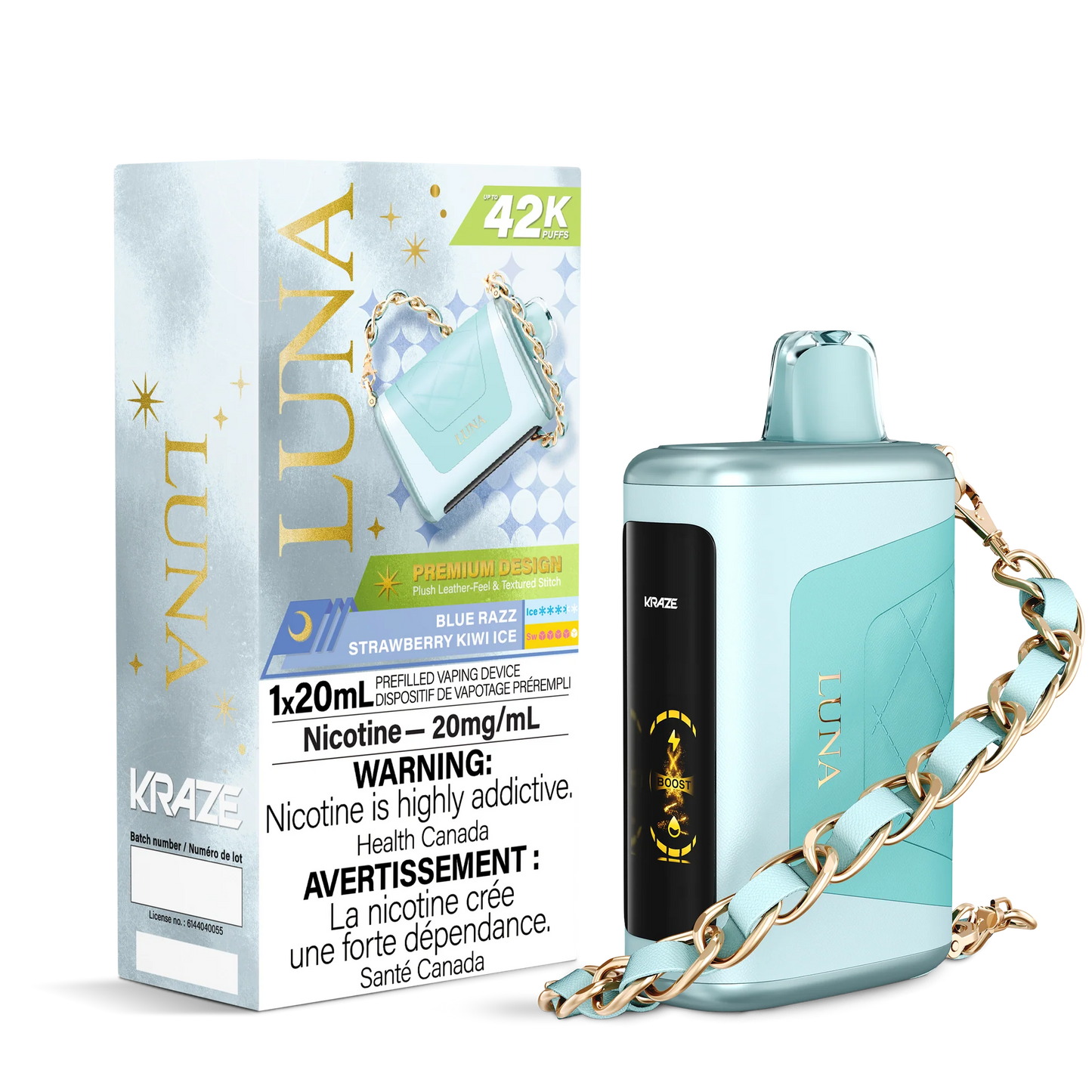 Kraze Luna 42k blue razz strawberry kiwi ice*