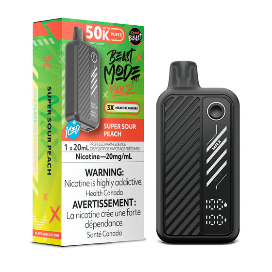 Flavour beast max 2 50k super sour peach*