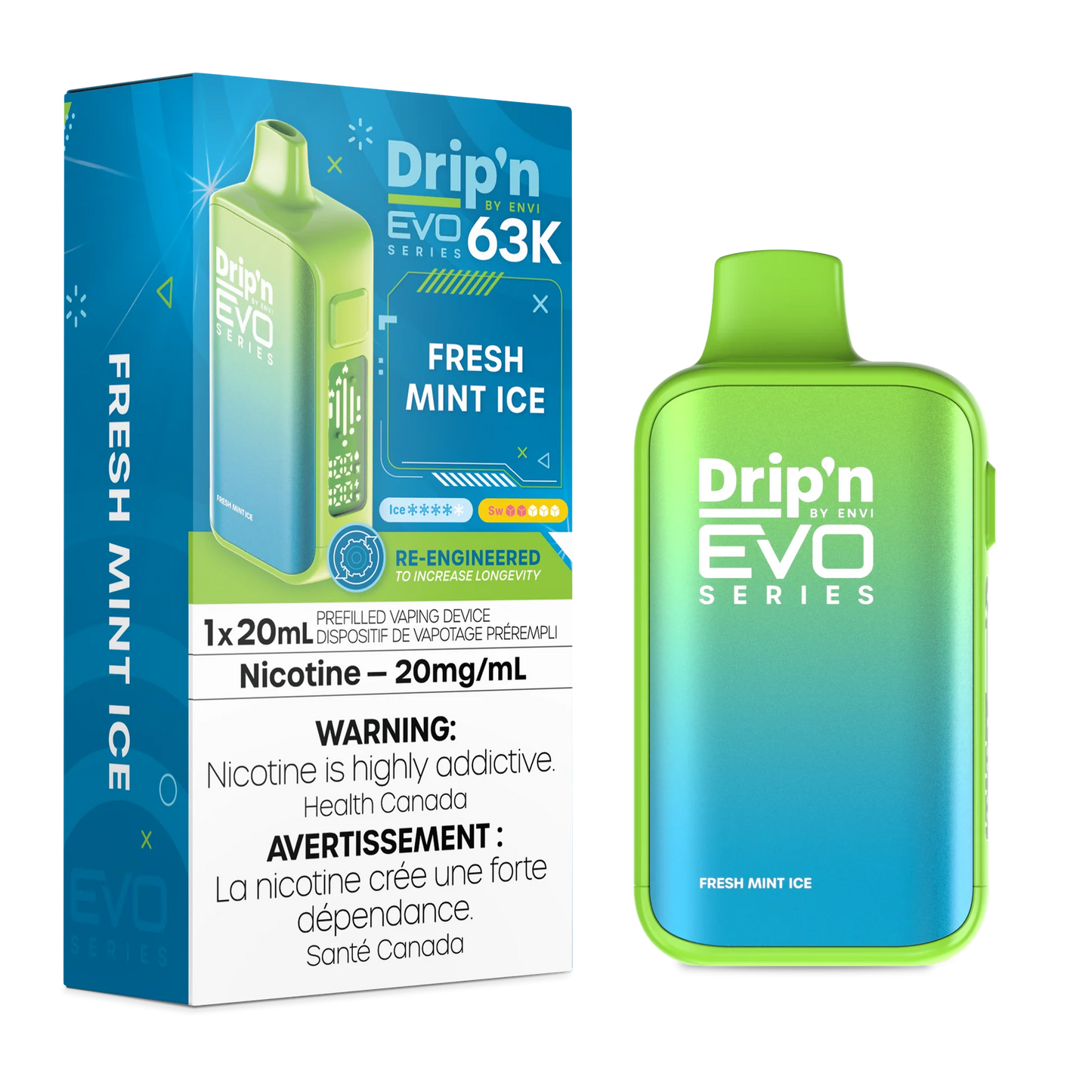 Dripn 63k fresh mint ice (provincial tax)