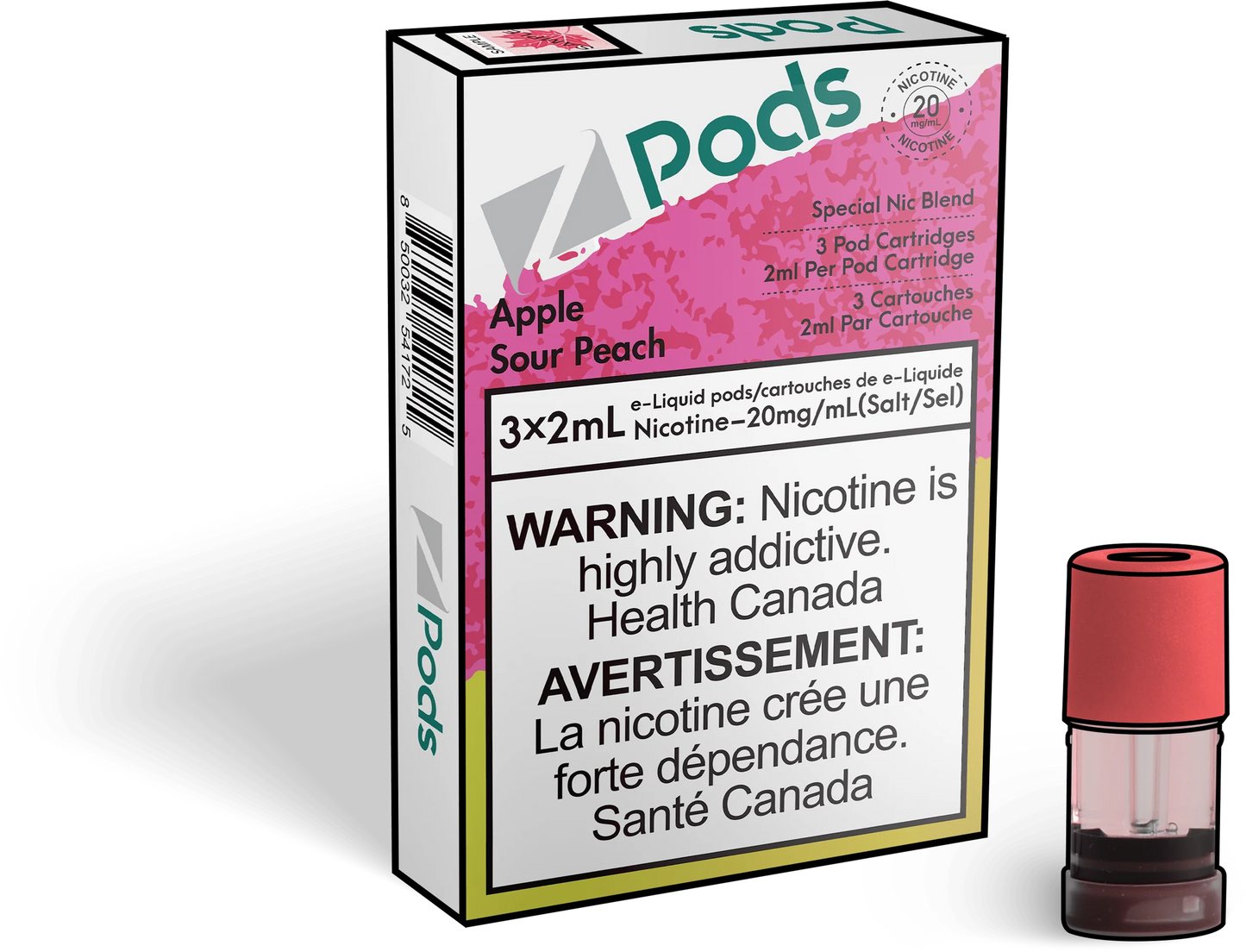 Z Pods apple sour peach 20mg