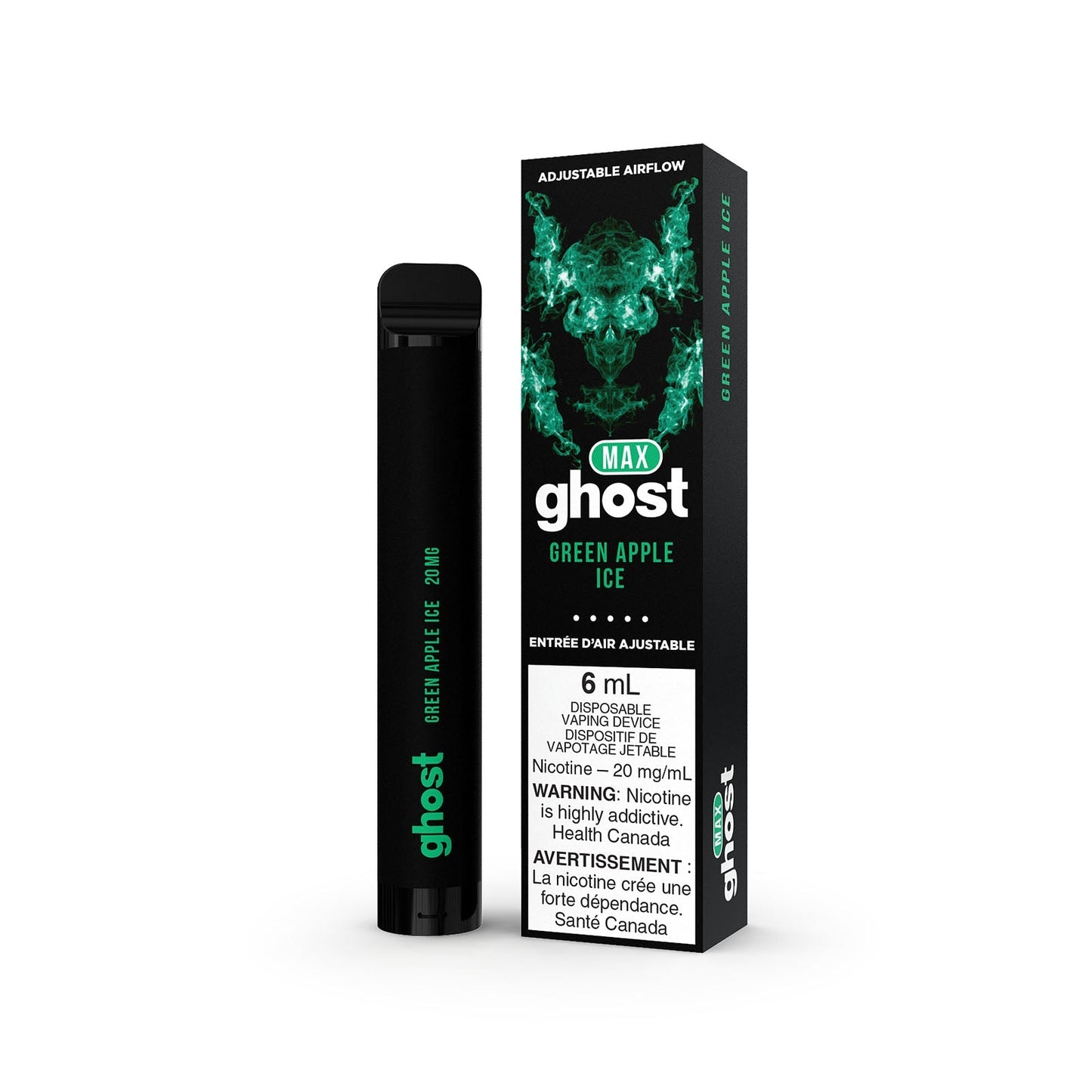Max Ghost Green Apple Ice 6 mL 20 mg