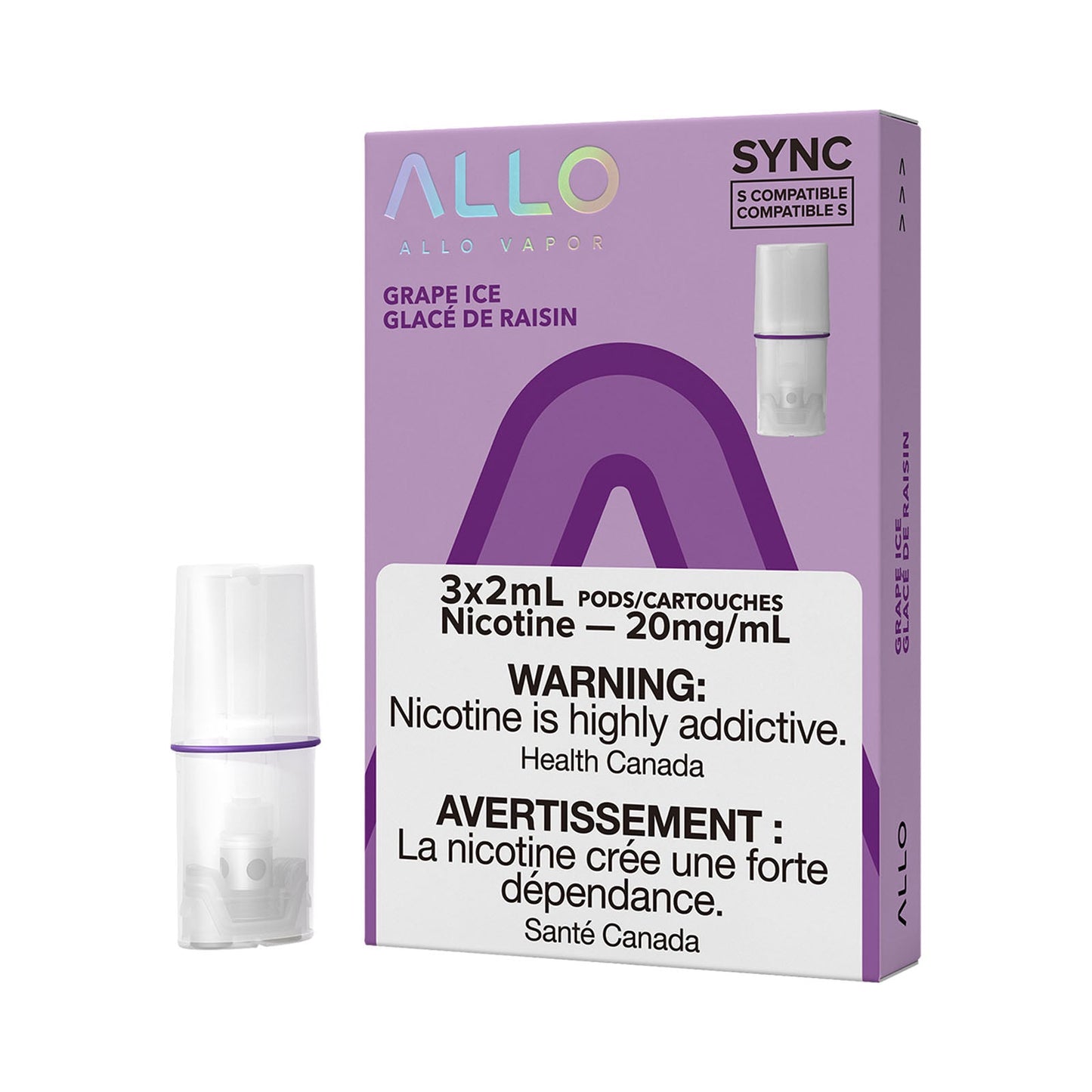 Allo Sync Pods Grape Ice (3x2ml) (Provincial Tax)