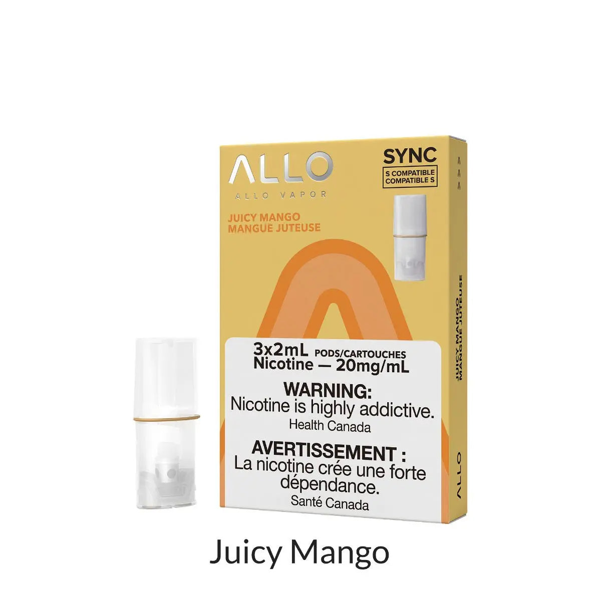 Allo Sync pods Juicy Mango (3x2ml) (Provincial Tax)