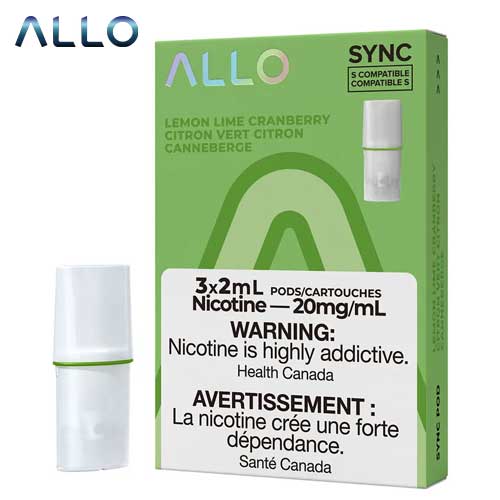 Allo Sync Pods Lemon Lime Cranberry (3x2ml) (Provincial Tax)