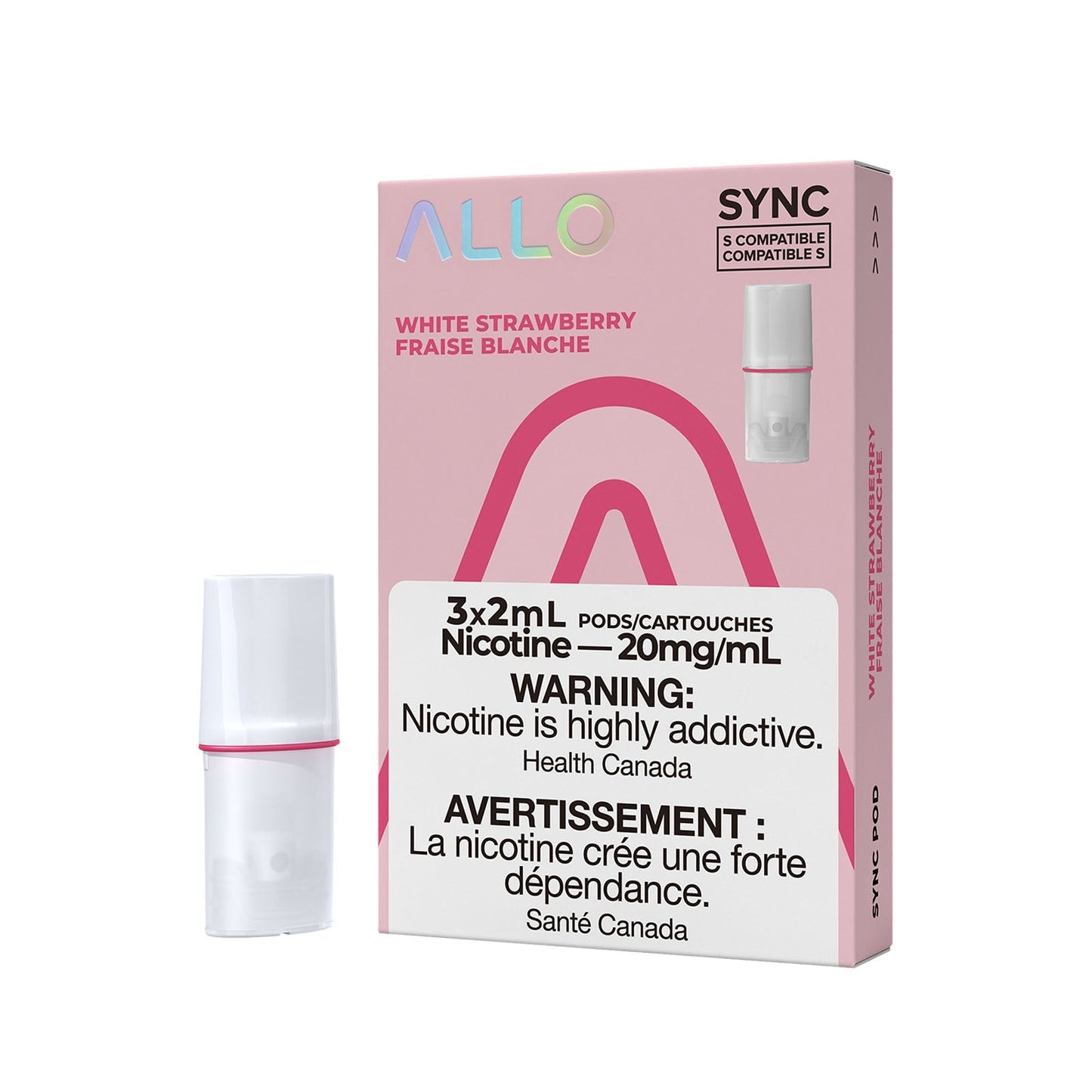 Allo Sync Pods White Strawberry (3x2ml) (Provincial Tax)