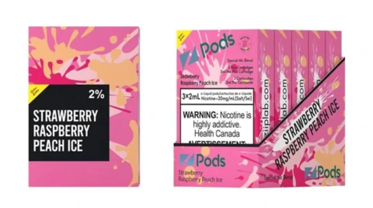 Z pods strawberry raspberry peach ice
