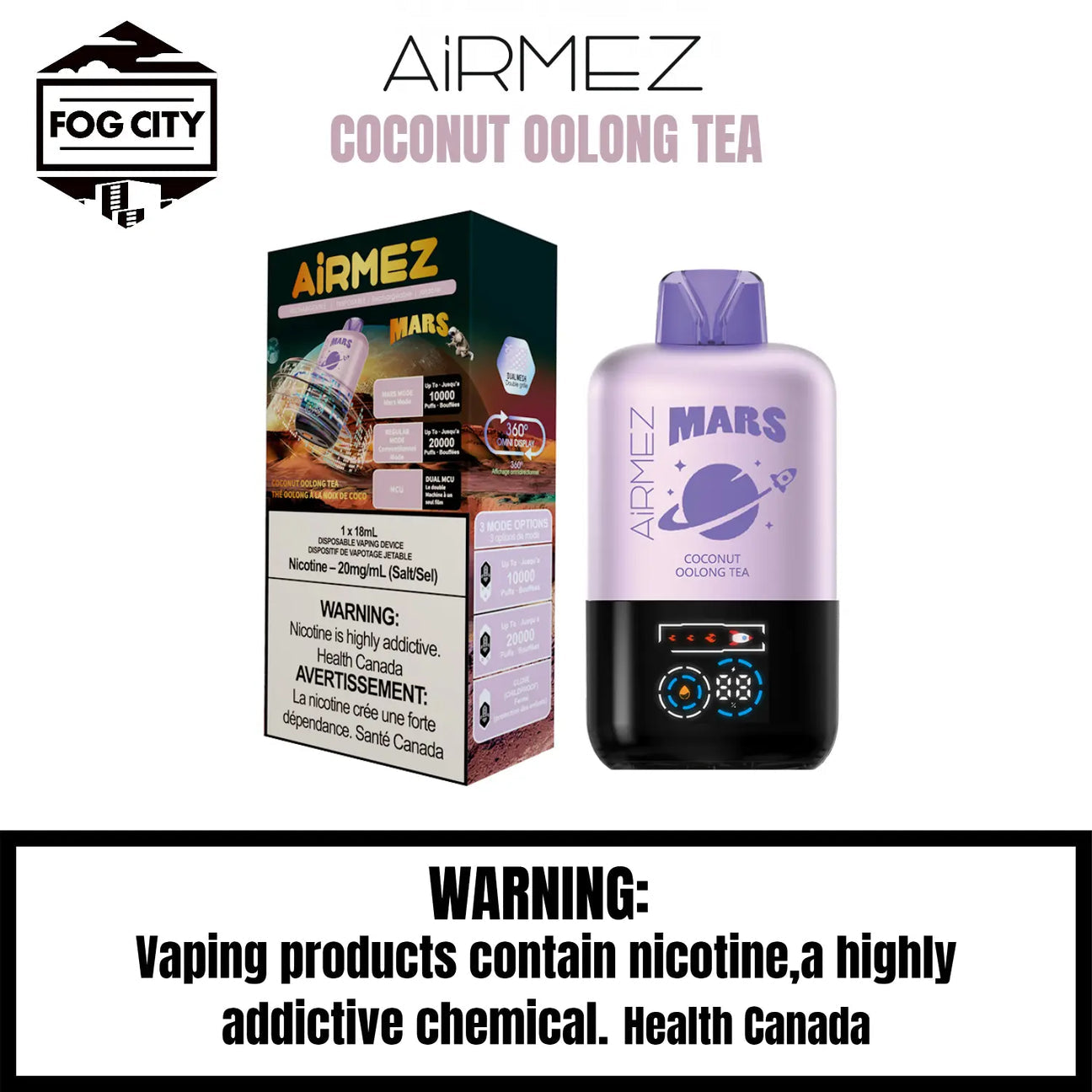 Airmez 20k coconut oolong tea