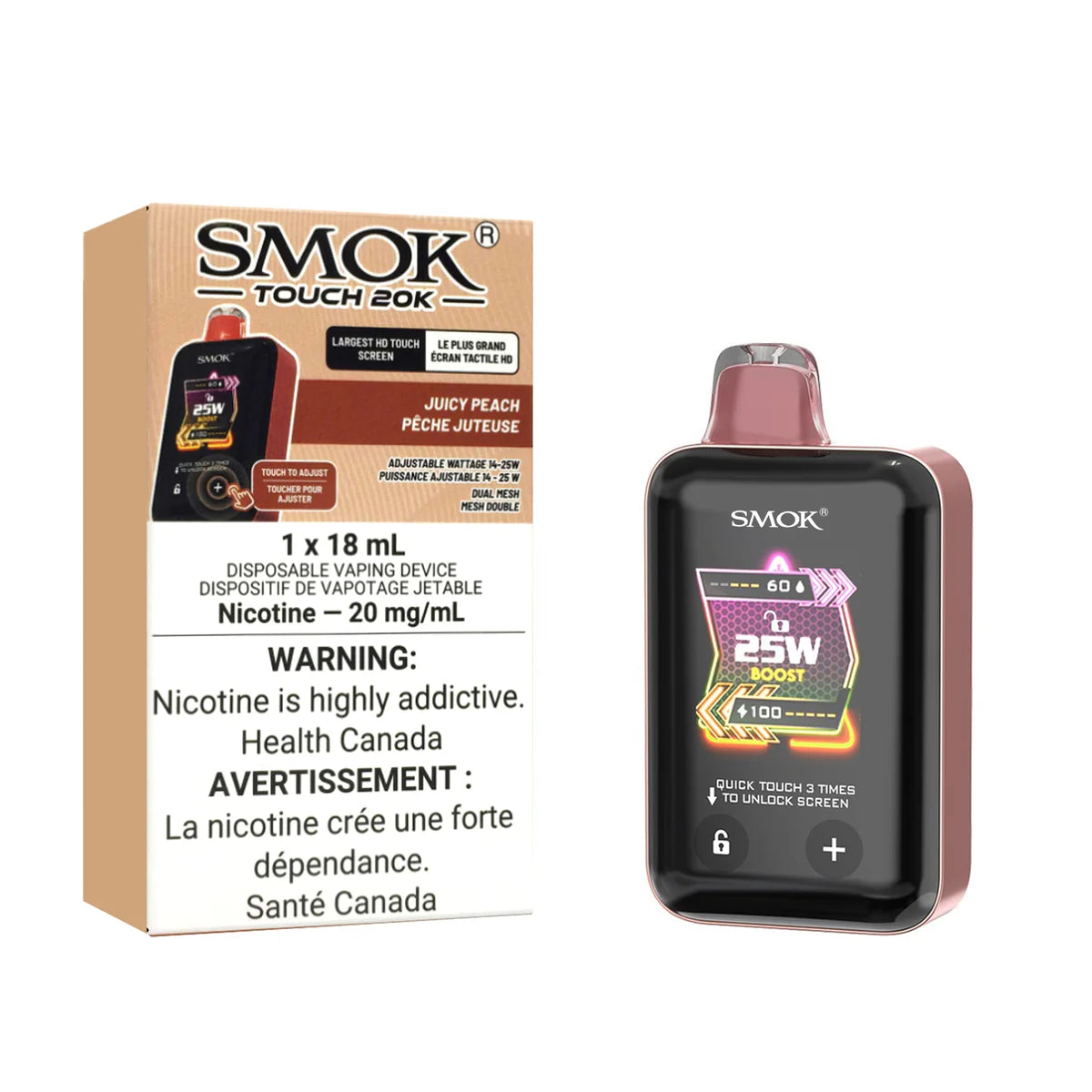 Smok 20000 juicy peach (provincial tax)