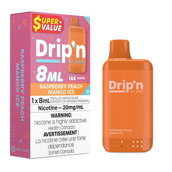 Dripn Envi 16000 raspberry peach mango ice*