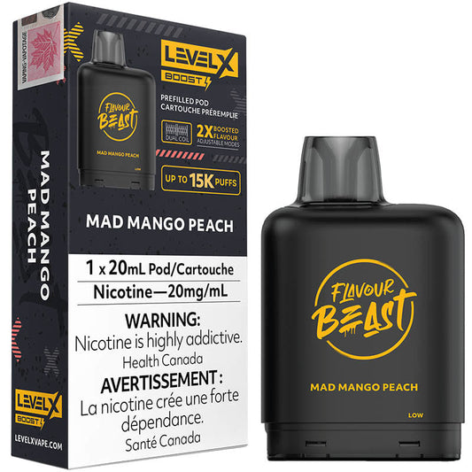 Level X Boost Pod 15k Mad Mango Peach