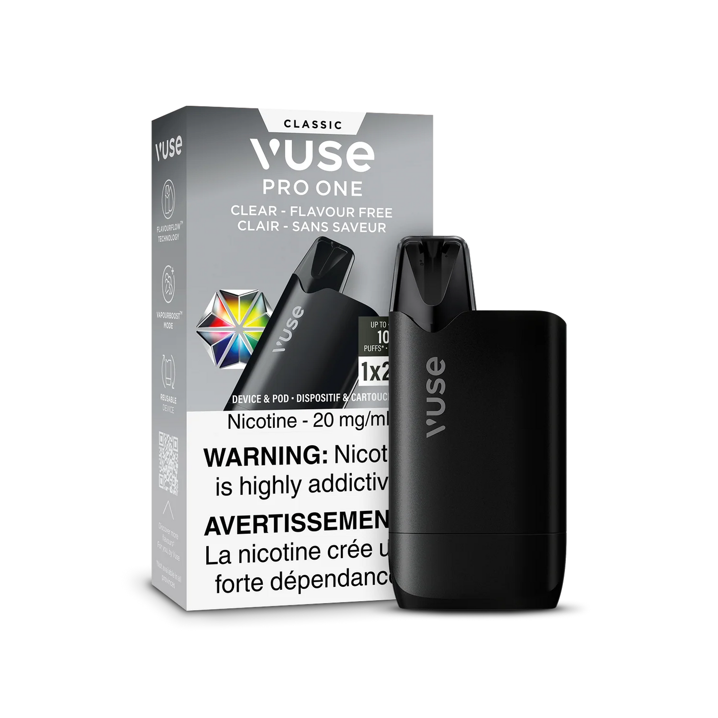 Vuse Pro one 1k clear flavour free(provincial)