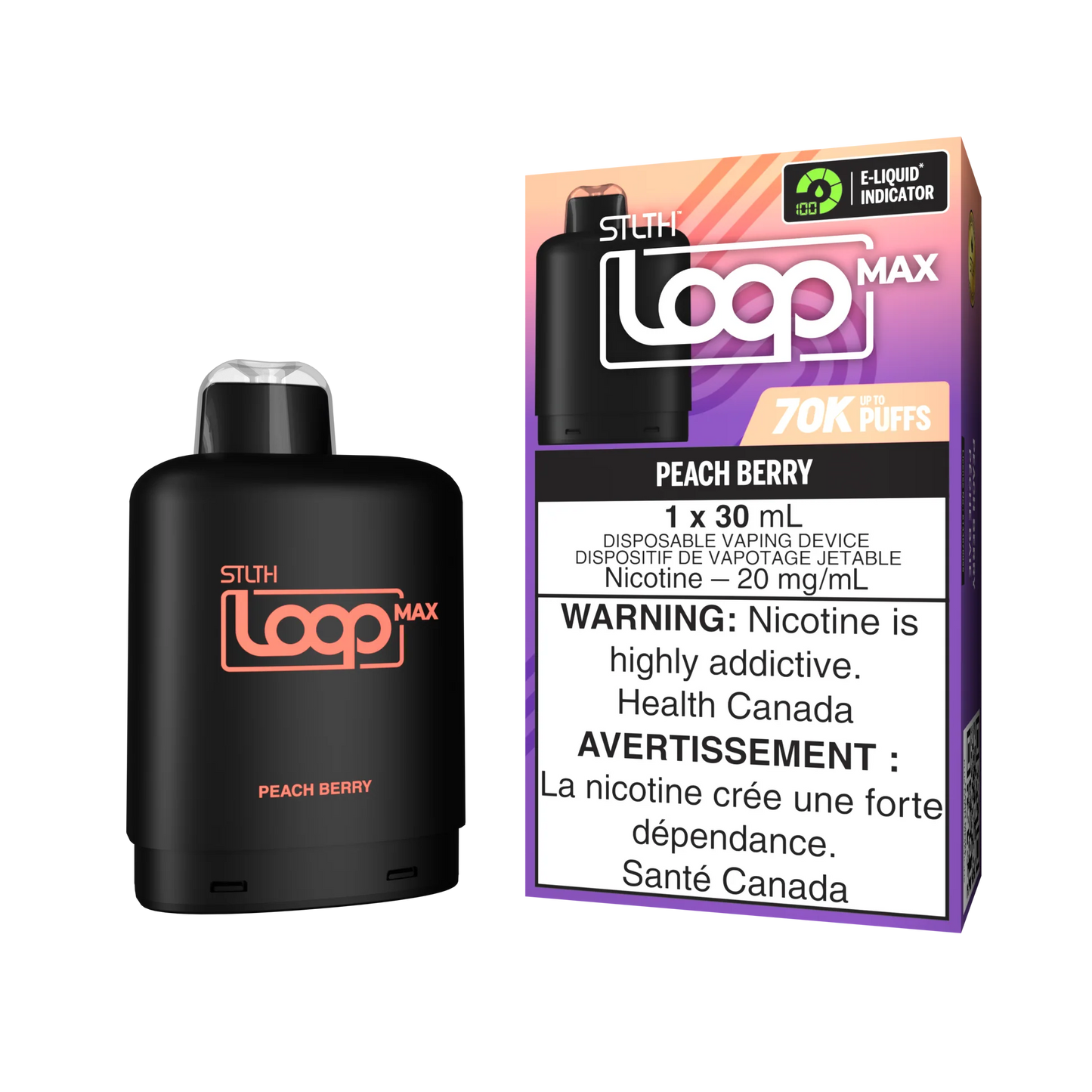 STLTH Loop pods 70k Peach Berry (Provincial tax)