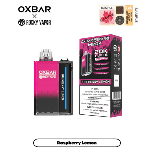 Oxbar 20000 raspberry lemon