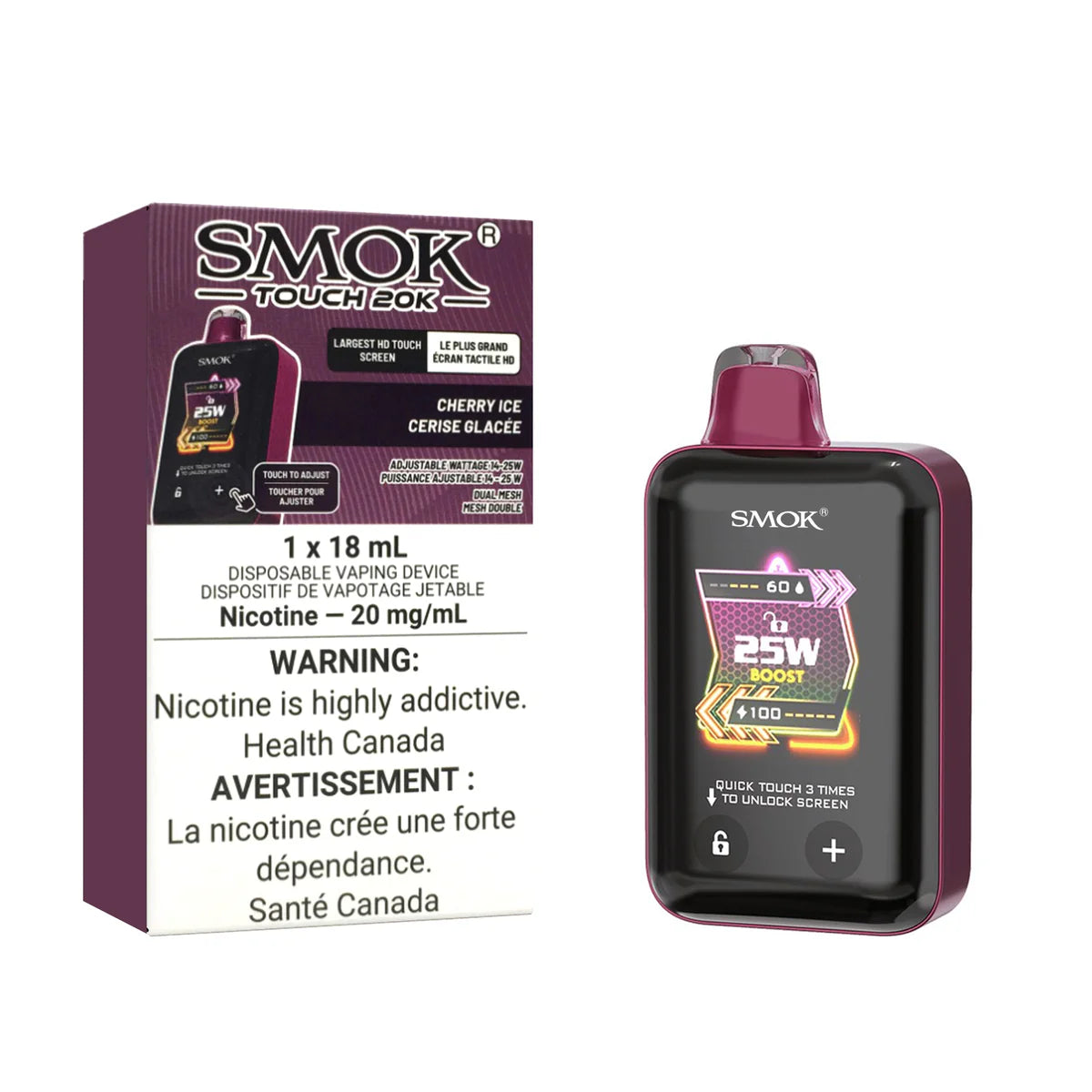 Smok 20000 cherry ice (provincial tax)